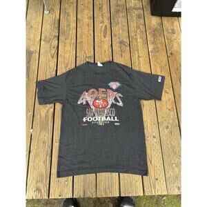 Vintage 90s San Francisco 49ers T Shirt Size XL Gray Made In USA